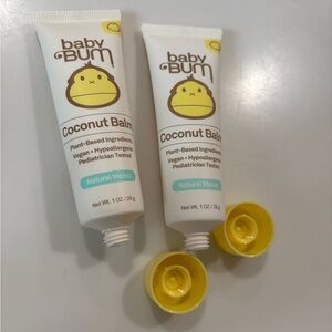 NEW Baby Bum Coconut Balm 28g x2 Natural Monol